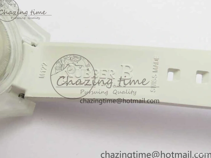 Dial Strap White Green Submariner on VR3135 3AF Transparent Best Phantomlab Edition Rubber 0217